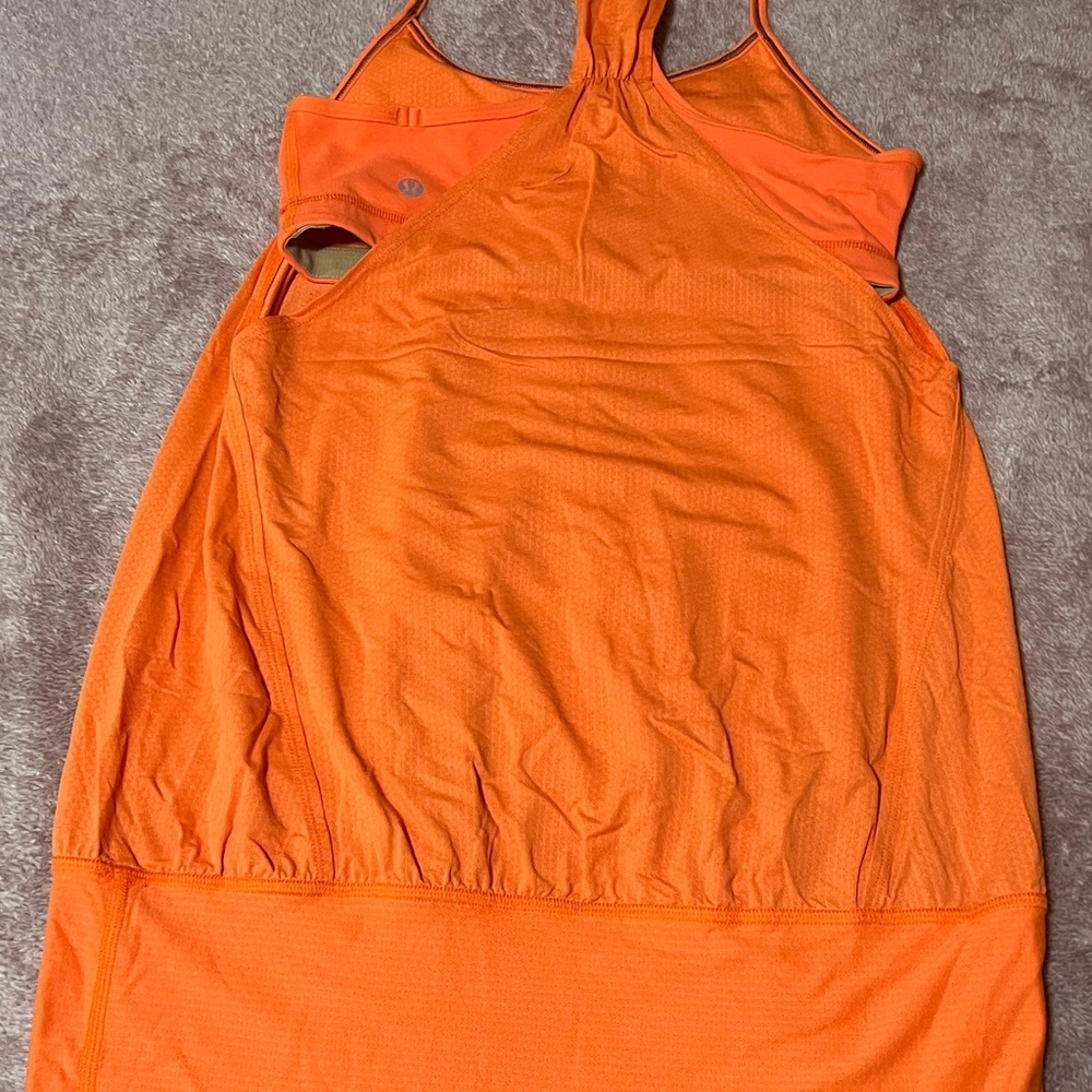 Lululemon Athletica Bright Orange Tank Dress - Picture 3 of 6